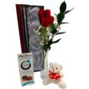 Single Red Rose Deluxe Gift Set